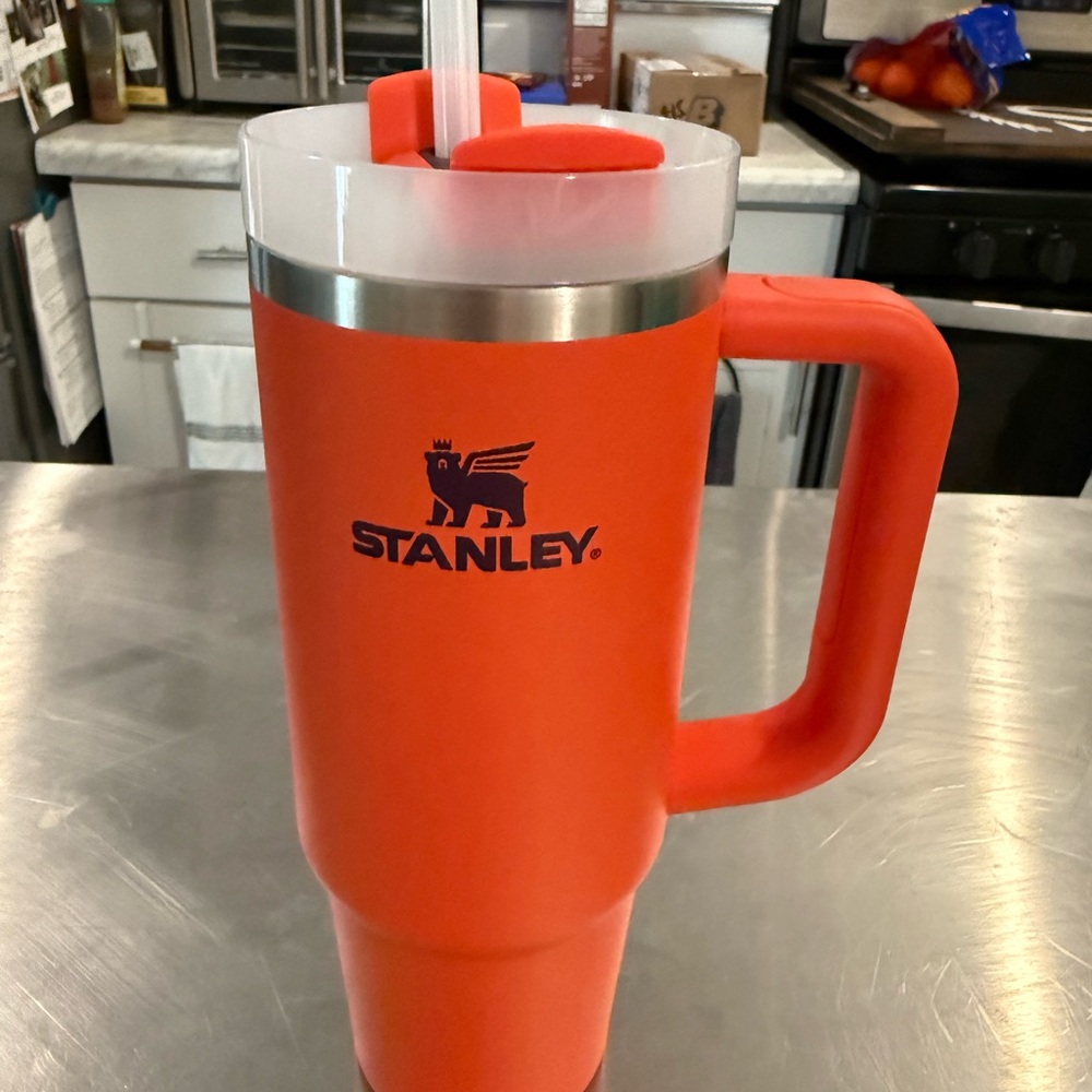 Stanley Vibrant Orange Travel Mug with Handle